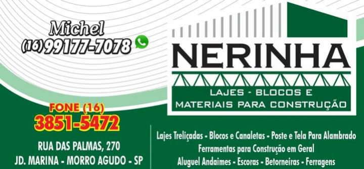 NERINHA MATERIAIS PARA CONSTRUÇÃO  Morro Agudo SP